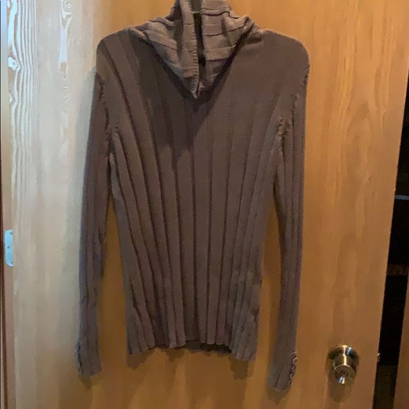 Simply Vera gray ribbed turtleneck sweater - Picture 1 of 2